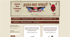Desktop Screenshot of diablobodyjewelry.com